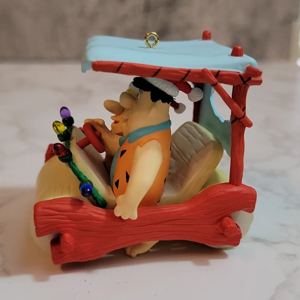 Flintstones Flintmobile Fred & Barney Car 1994 Hallmark Keepsake Ornament - Picture 2 of 5